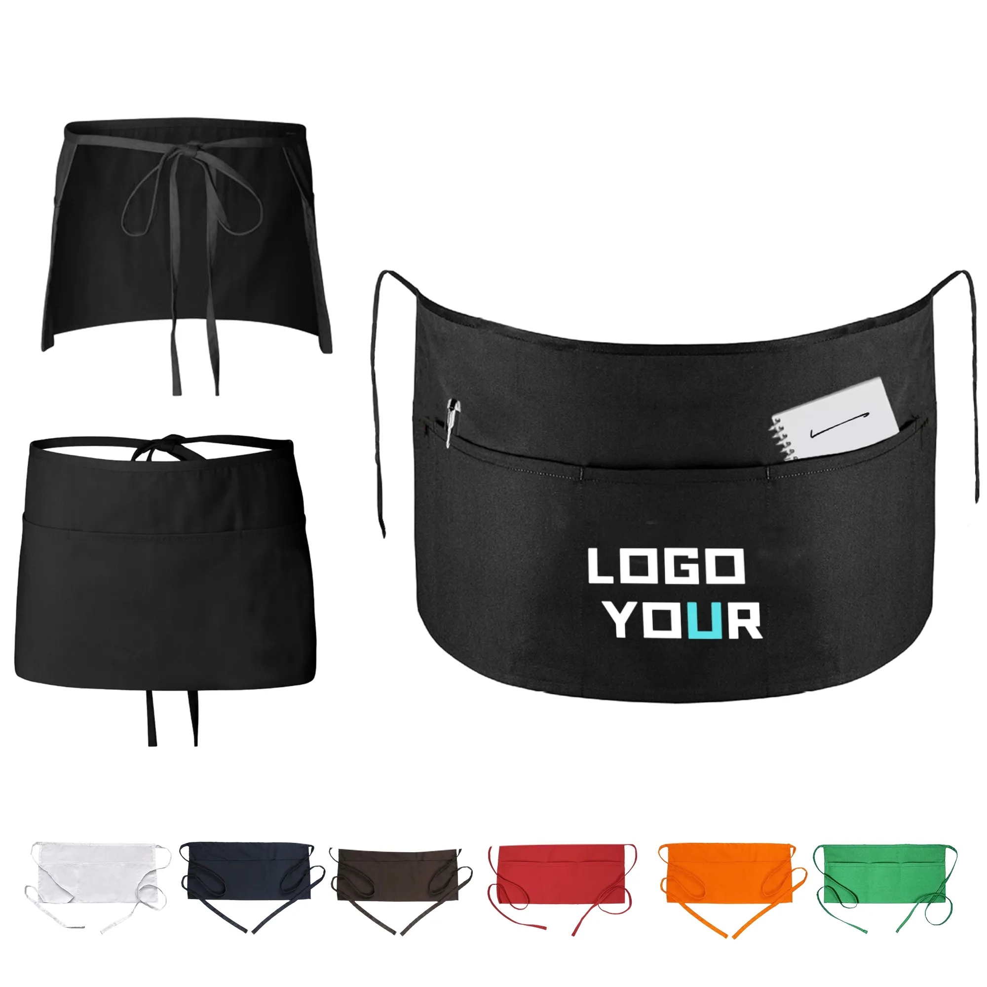 Half Waist Apron with 3 Pockets 4