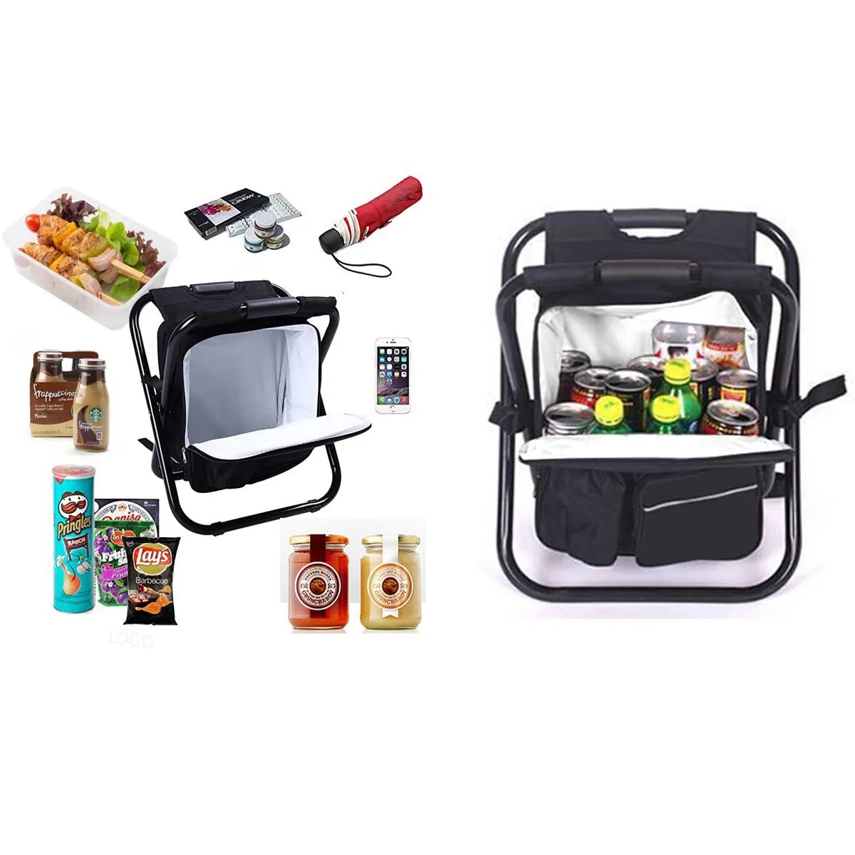 Portable Camping Chair with Cooler Bag 1