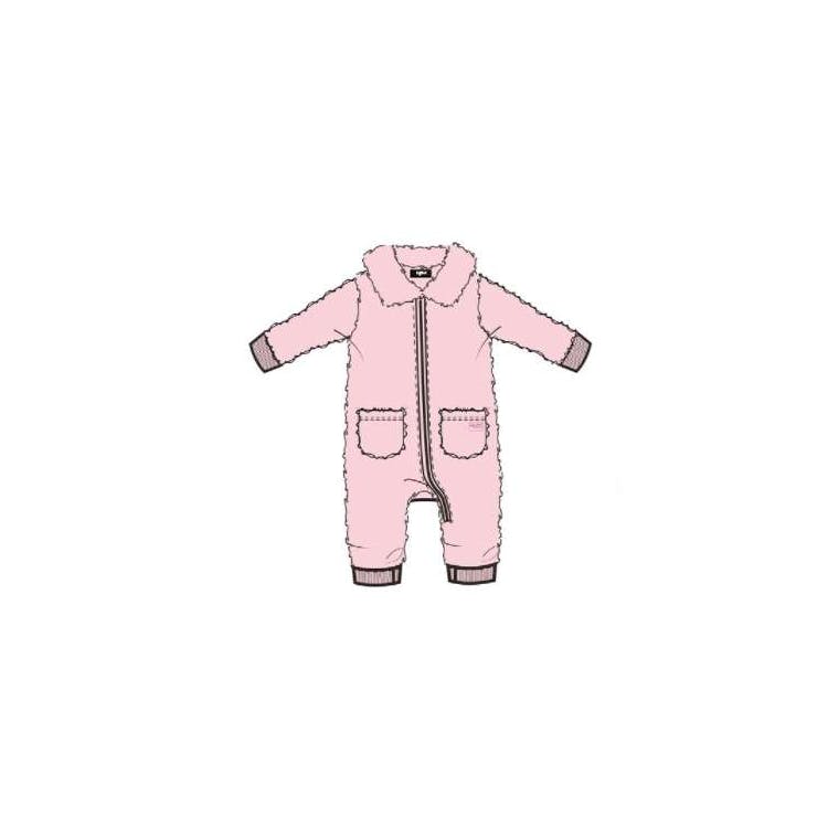 Zip Up Coverall Jacket Blush Pink 0-9M 1