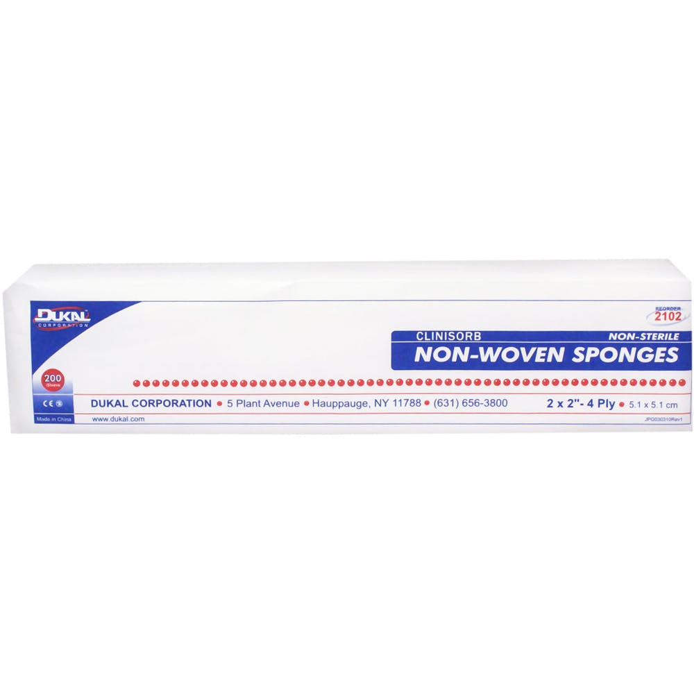 Non-Woven Sponges - 4 Ply 200 Count 2" x 2" 2