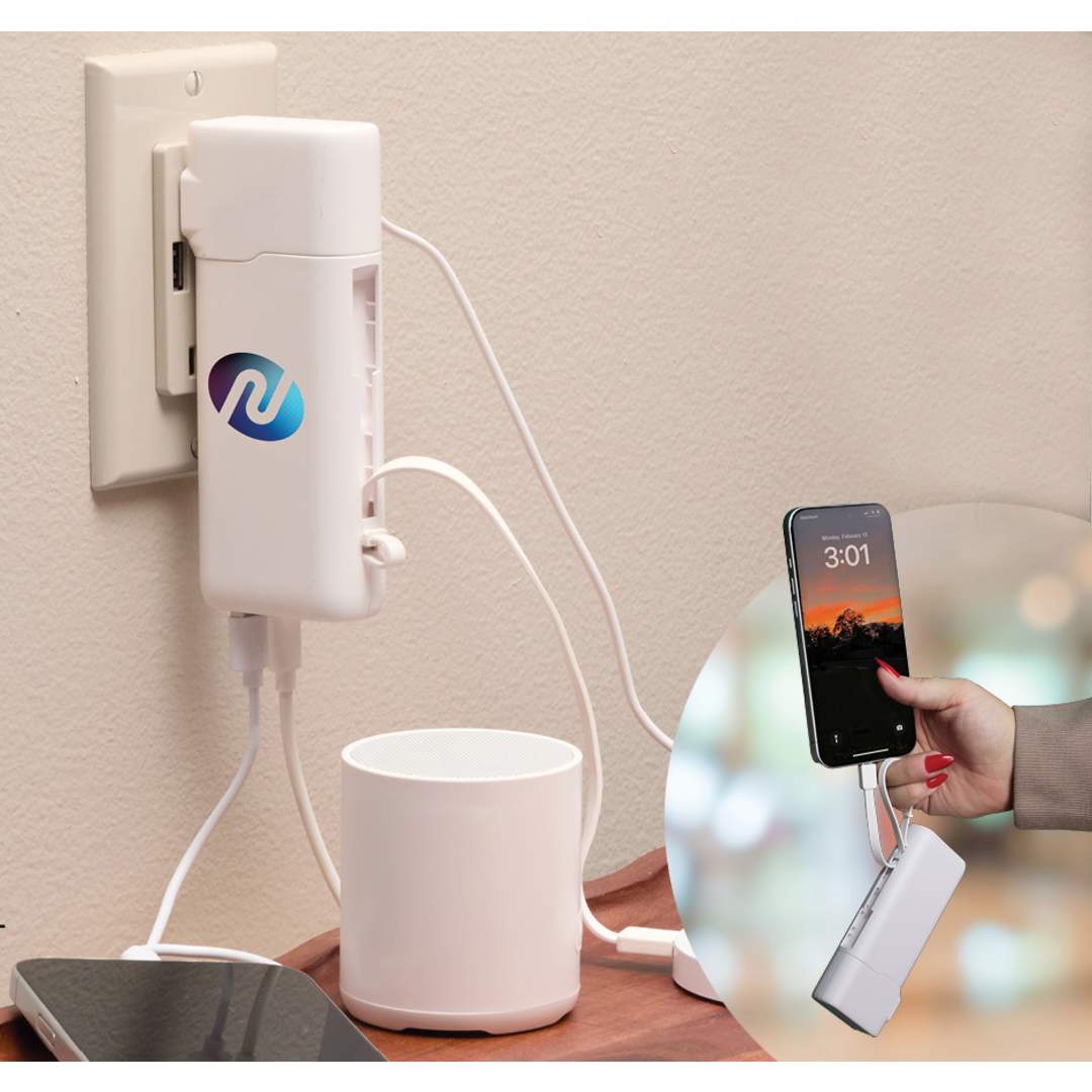 UL Listed 10,000 mAh 20W PD Power Bank with AC Plu 60