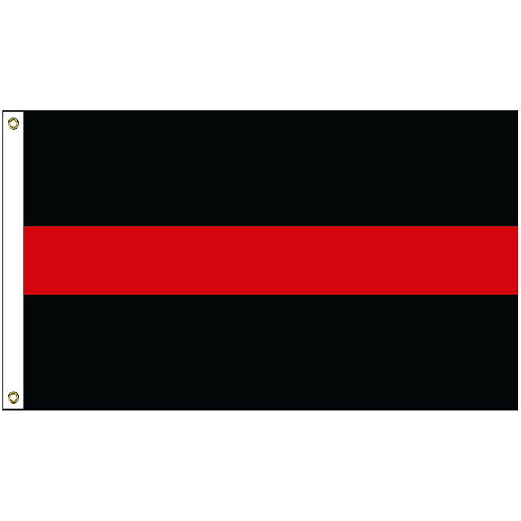 2' x 3' Thin Red Line Flag w/ Heading & Grommets 3
