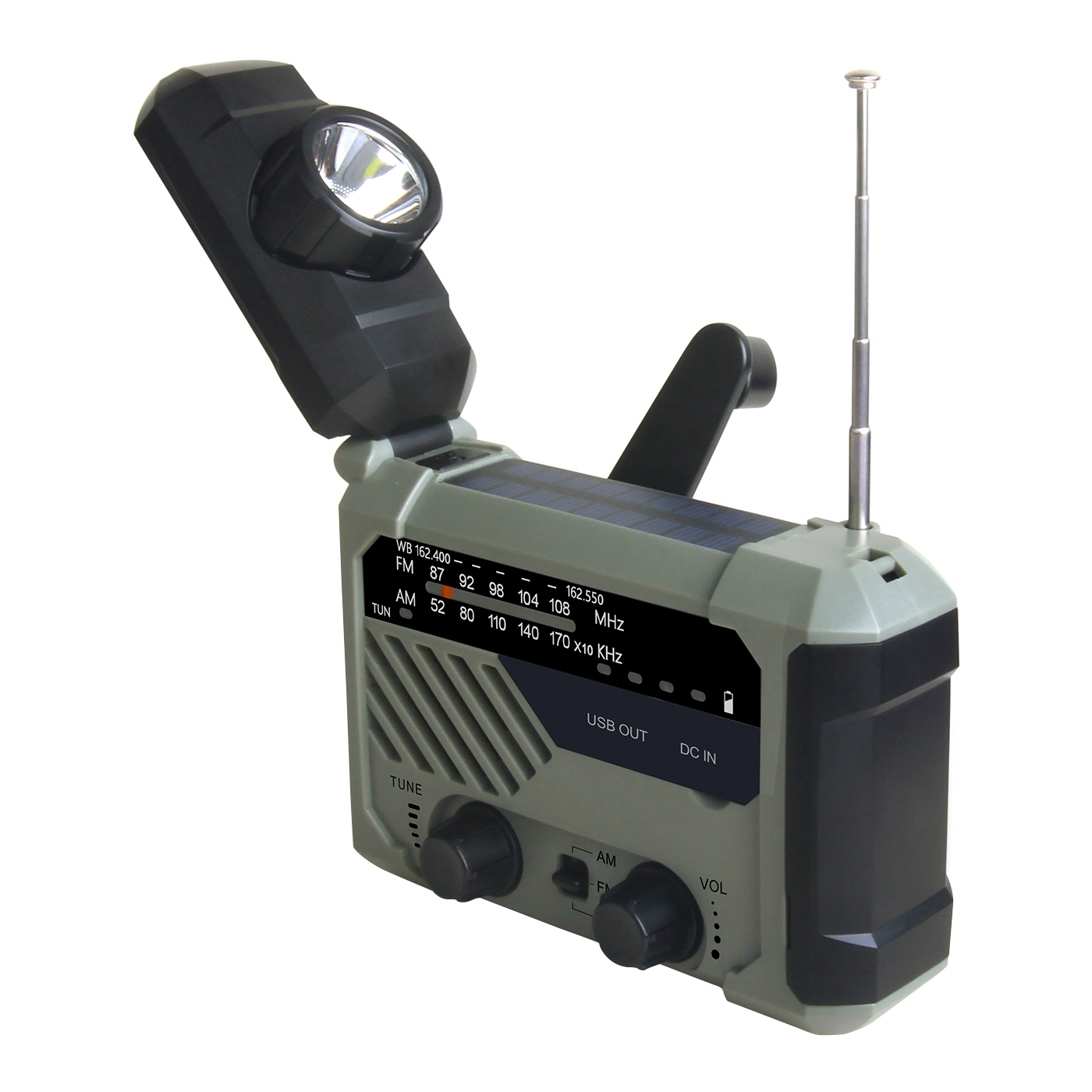 ResQ Emergency Weather Radio – AM/FM/NOAA with LED Flashlight, Reading Lamp, SOS & Power Bank 17