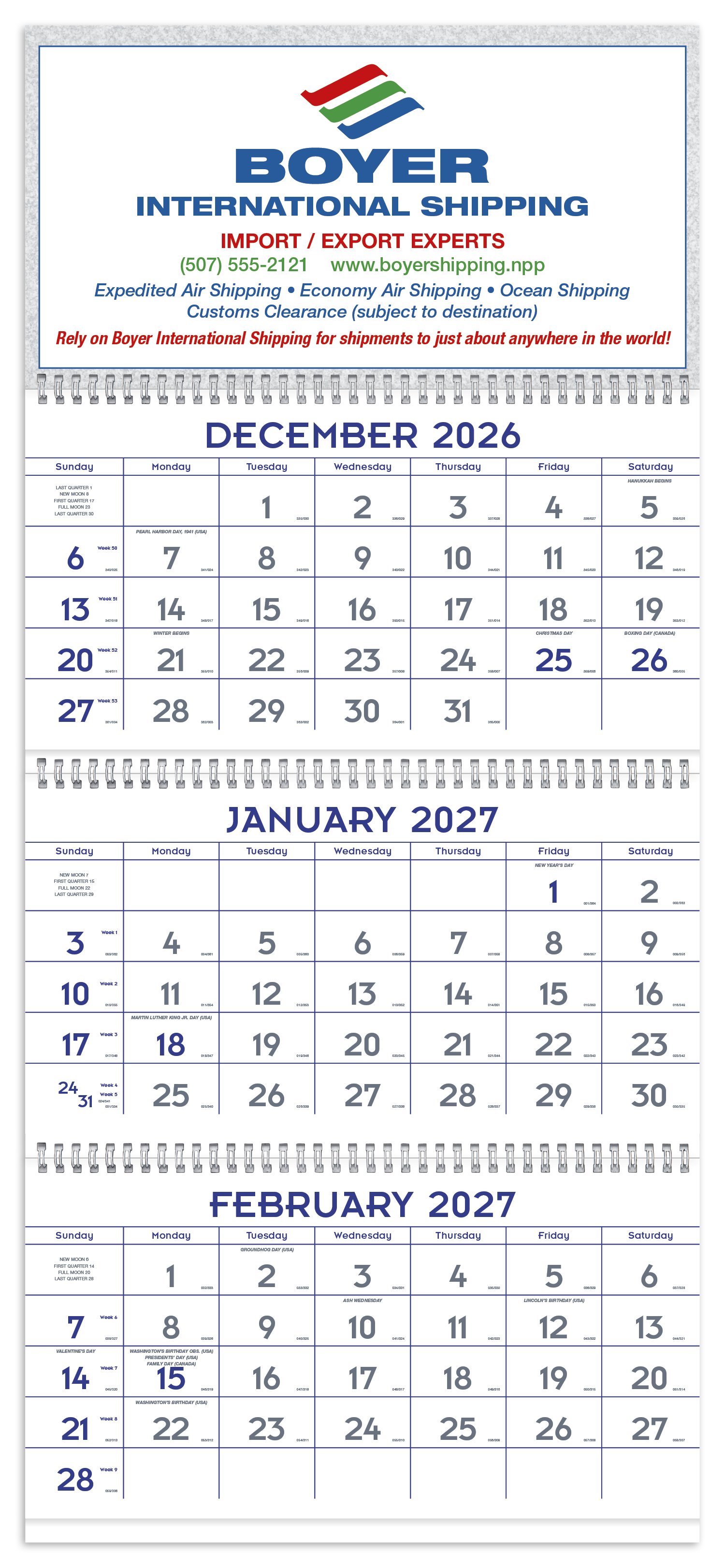 Triumph® Calendars 3-Month Planner (4-Sheet) 10