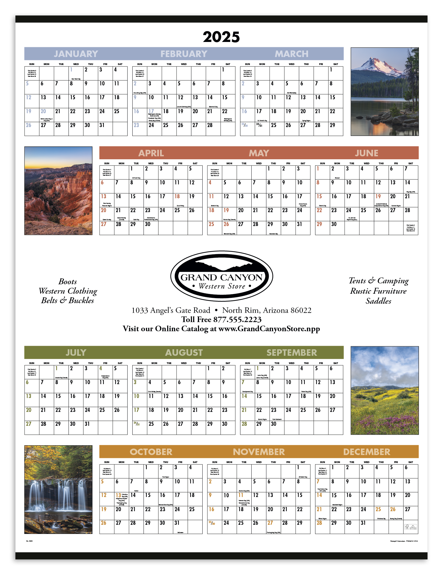 Triumph® Calendars Black & White Span-A-Year Non-Laminated Calendar 27