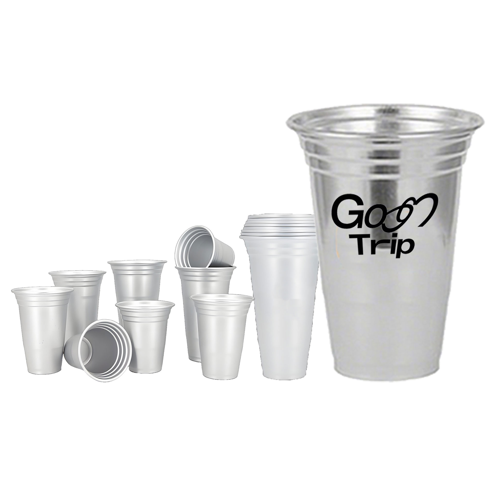 14oz Disposable Aluminum Water Glass 3