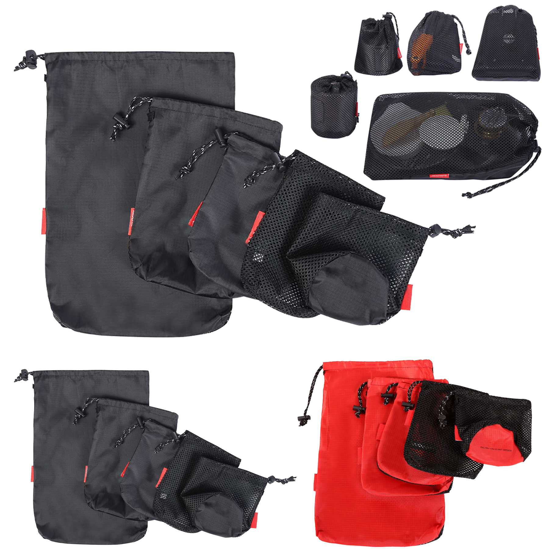 Lightweight Mesh Nylon Drawstring Storage Bag 3