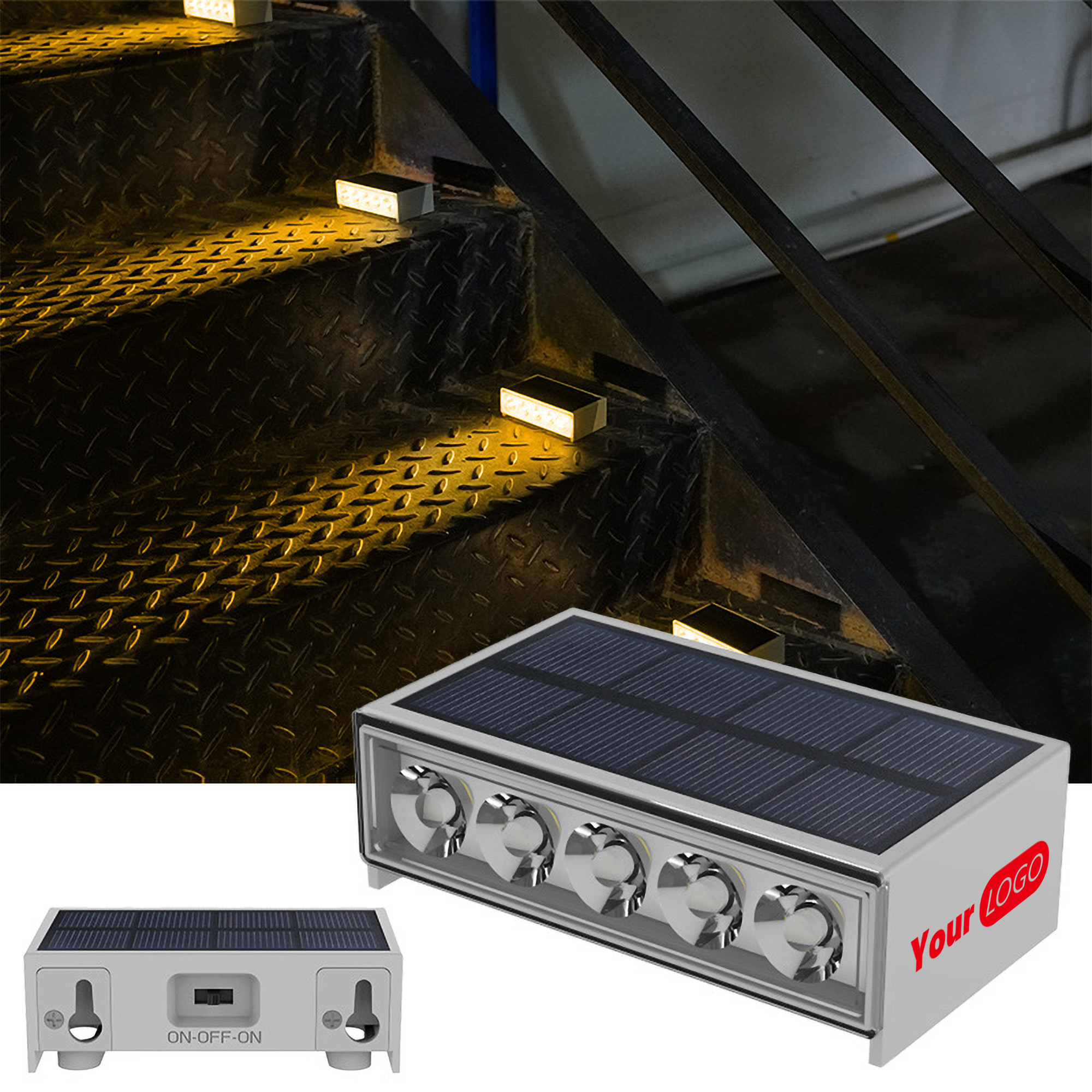 Solar Step Lights Waterproof Outdoor Stair Lights Deck 1