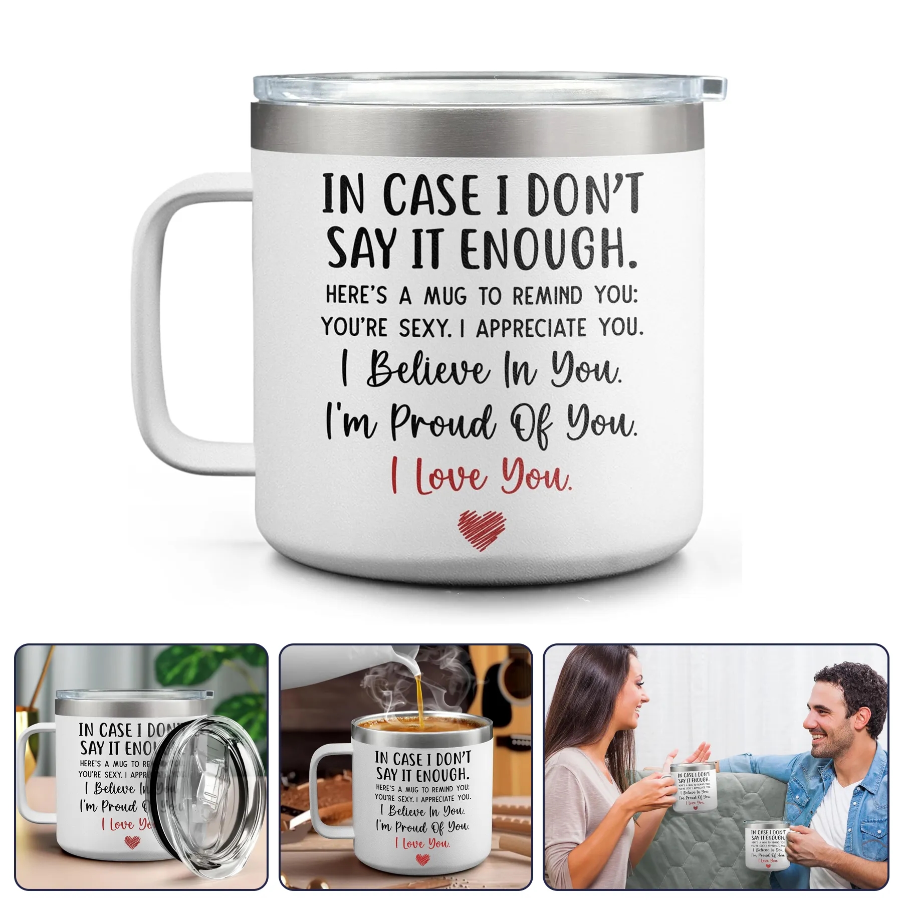 Valentines Day Gifts For Her - 14oz Coffee Tumbler 1