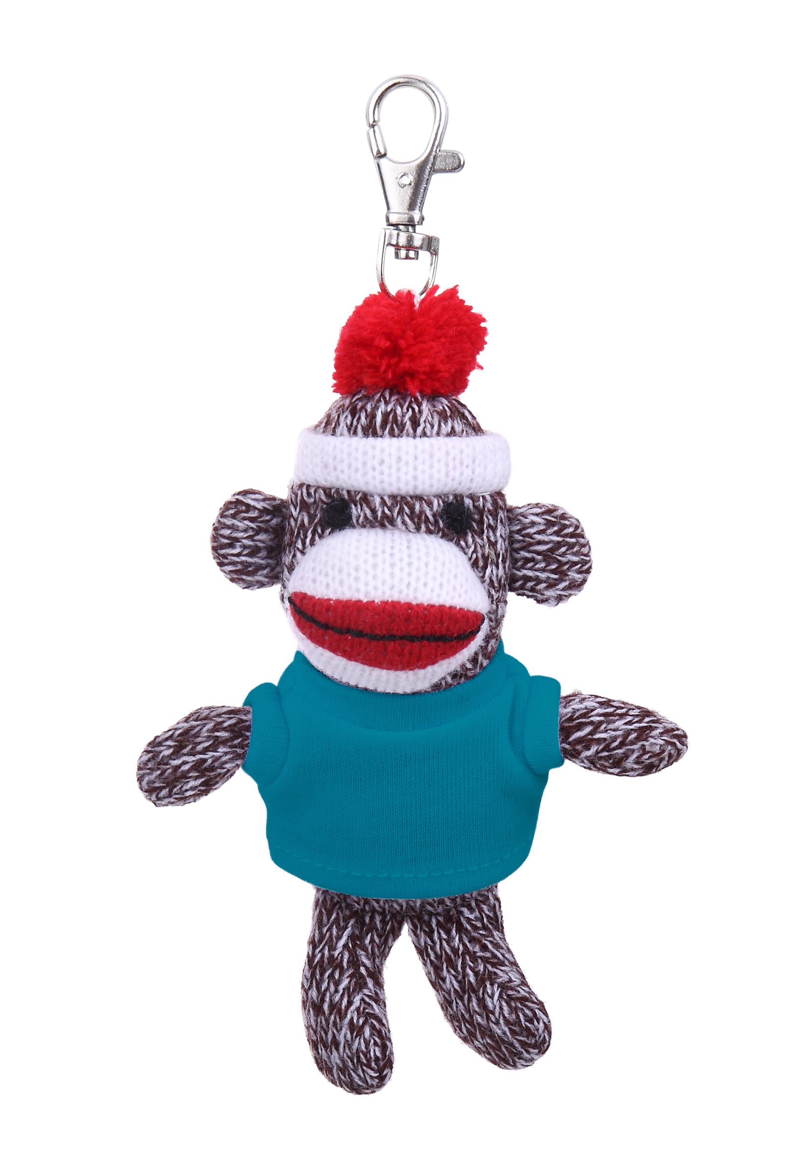 Plush Original Sock Monkey Keychain with Tee 10