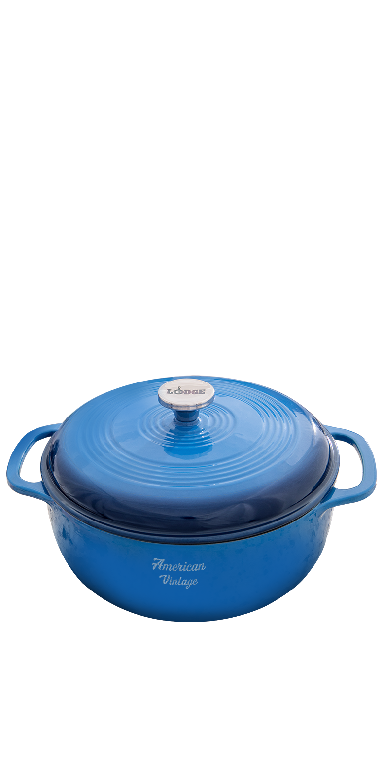 Lodge® 6 Qt Blue Enameled Cast Iron Dutch Oven 10