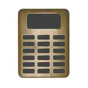 18 Plate Elliptical Walnut Perpetual Plaques 2
