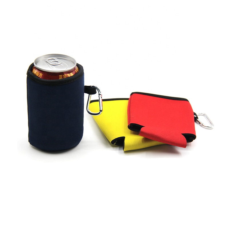 Collapsible Can Kooler With Carabiner, custom koozie with logo imprint 3