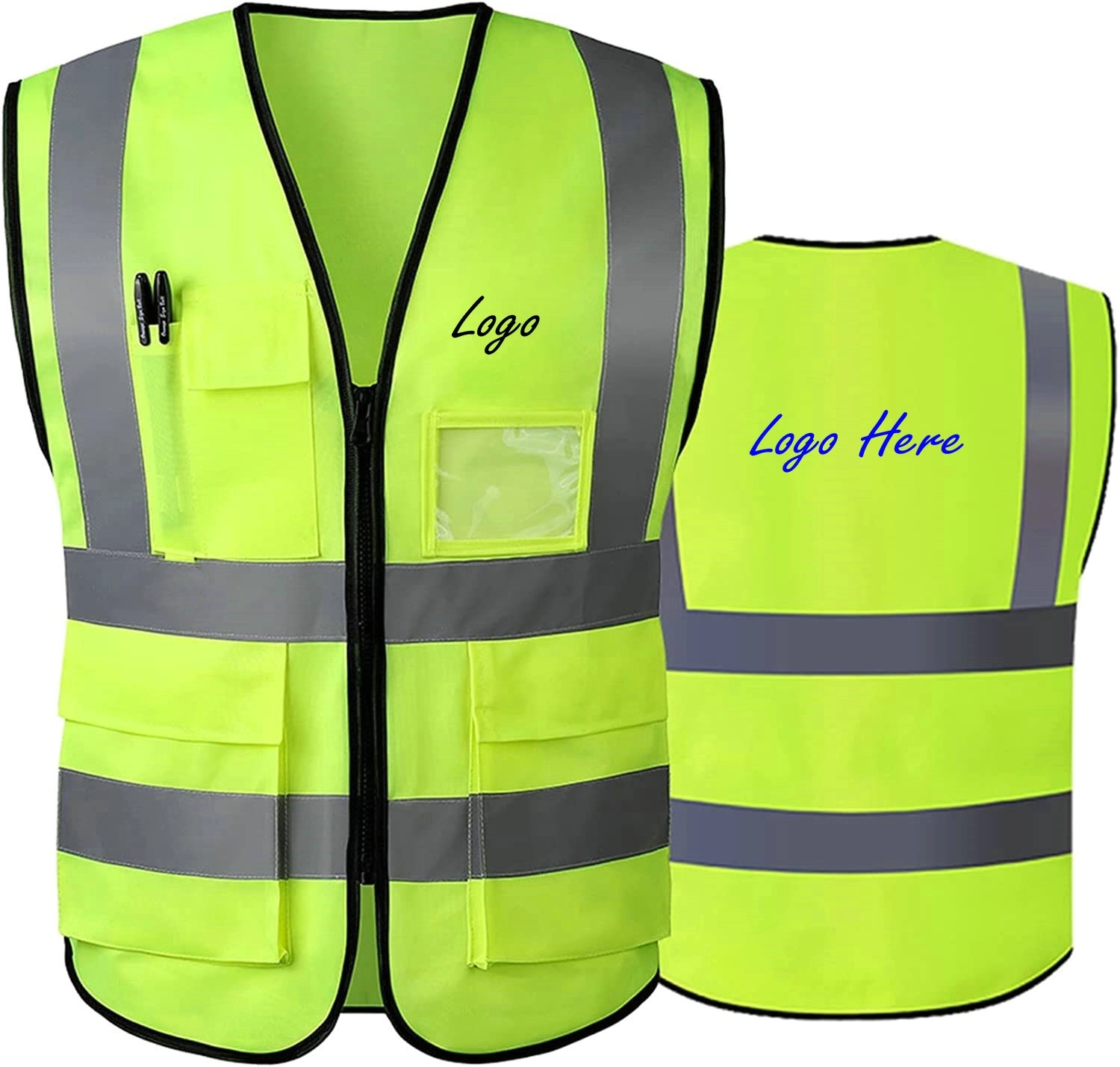 High Visibility Reflective Safety Vest With Multi Pockets 2