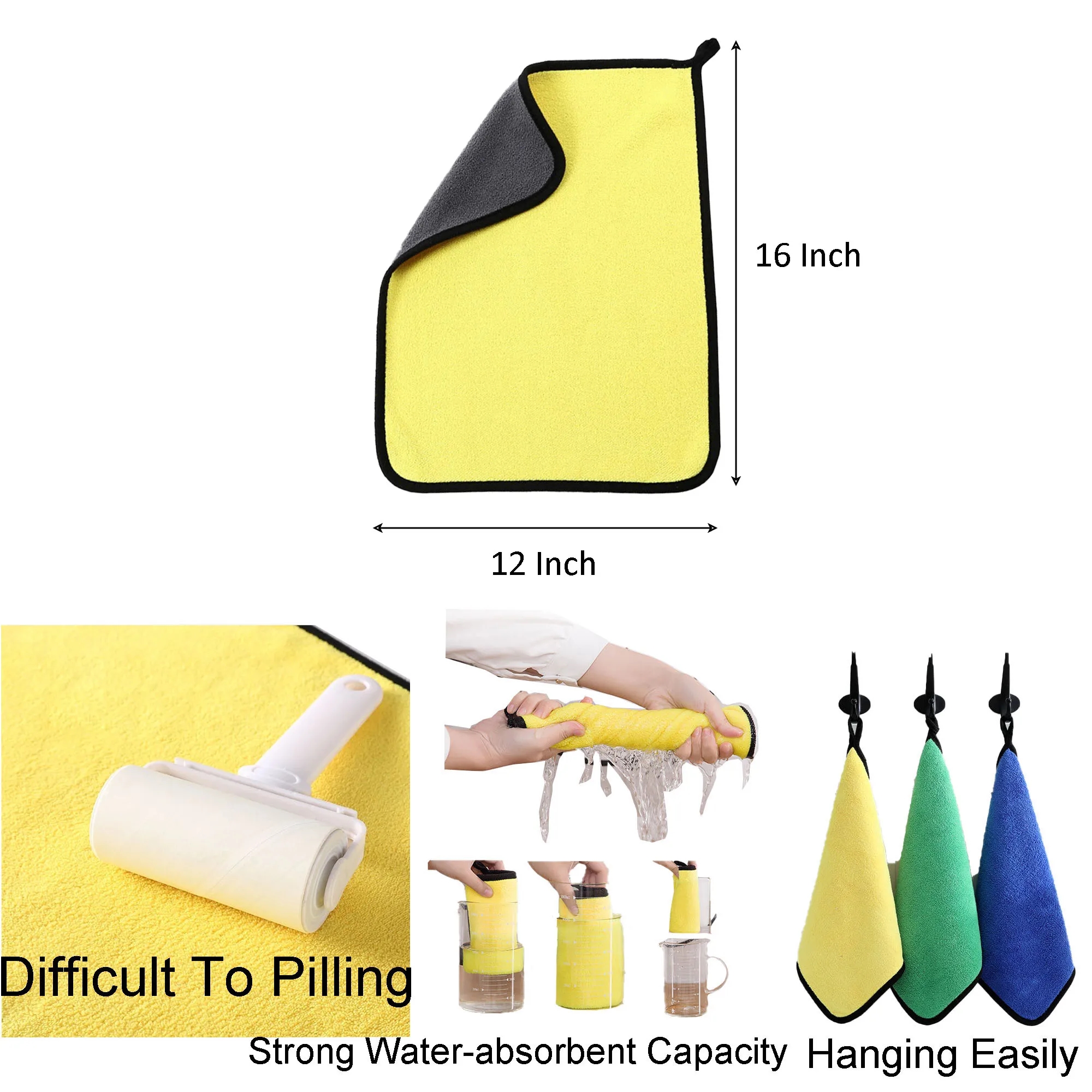 500 GSM Two Color Coral Velvet Thickened Car Cleaning Cloth 6