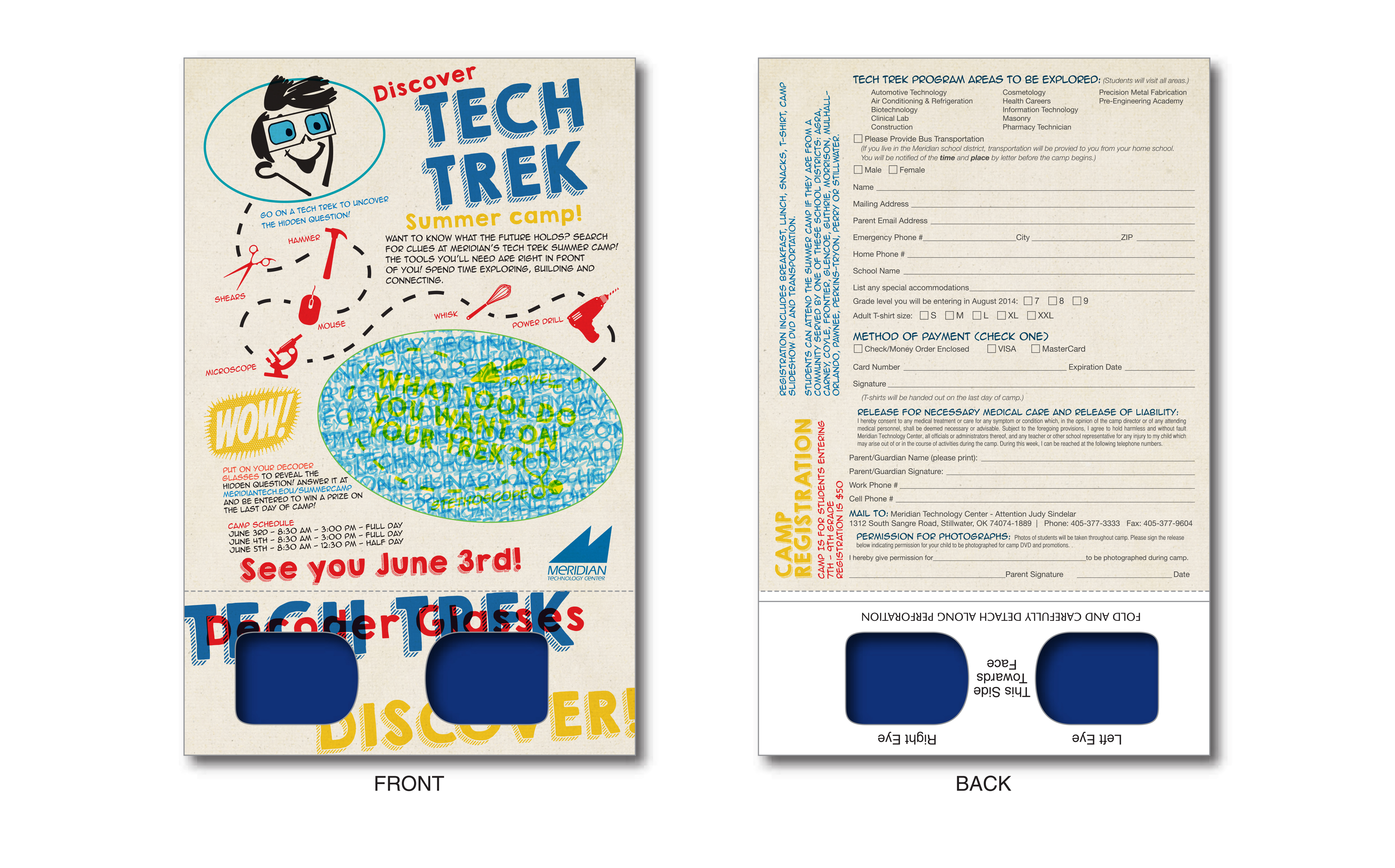 Decoder Greets Postcards - Blue Decoder Lens - Custom Imprint 5