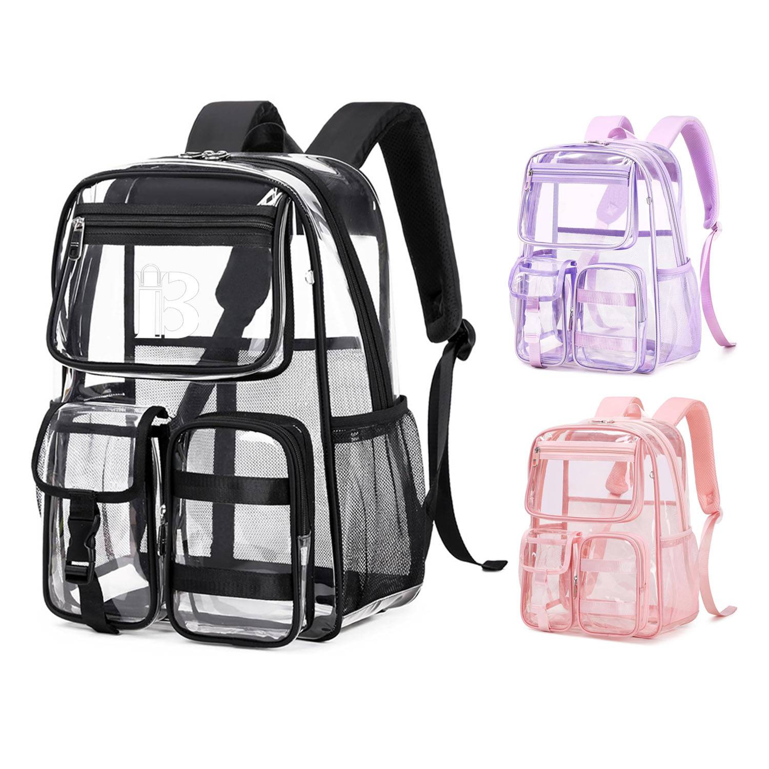 Large Capacity Heavy Duty PVC Clear Backpack 7