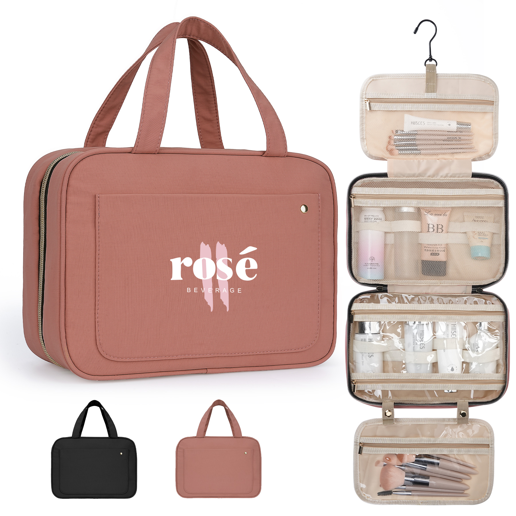 Premium Water-Resistant Nylon Hanging Toiletry Bag 6