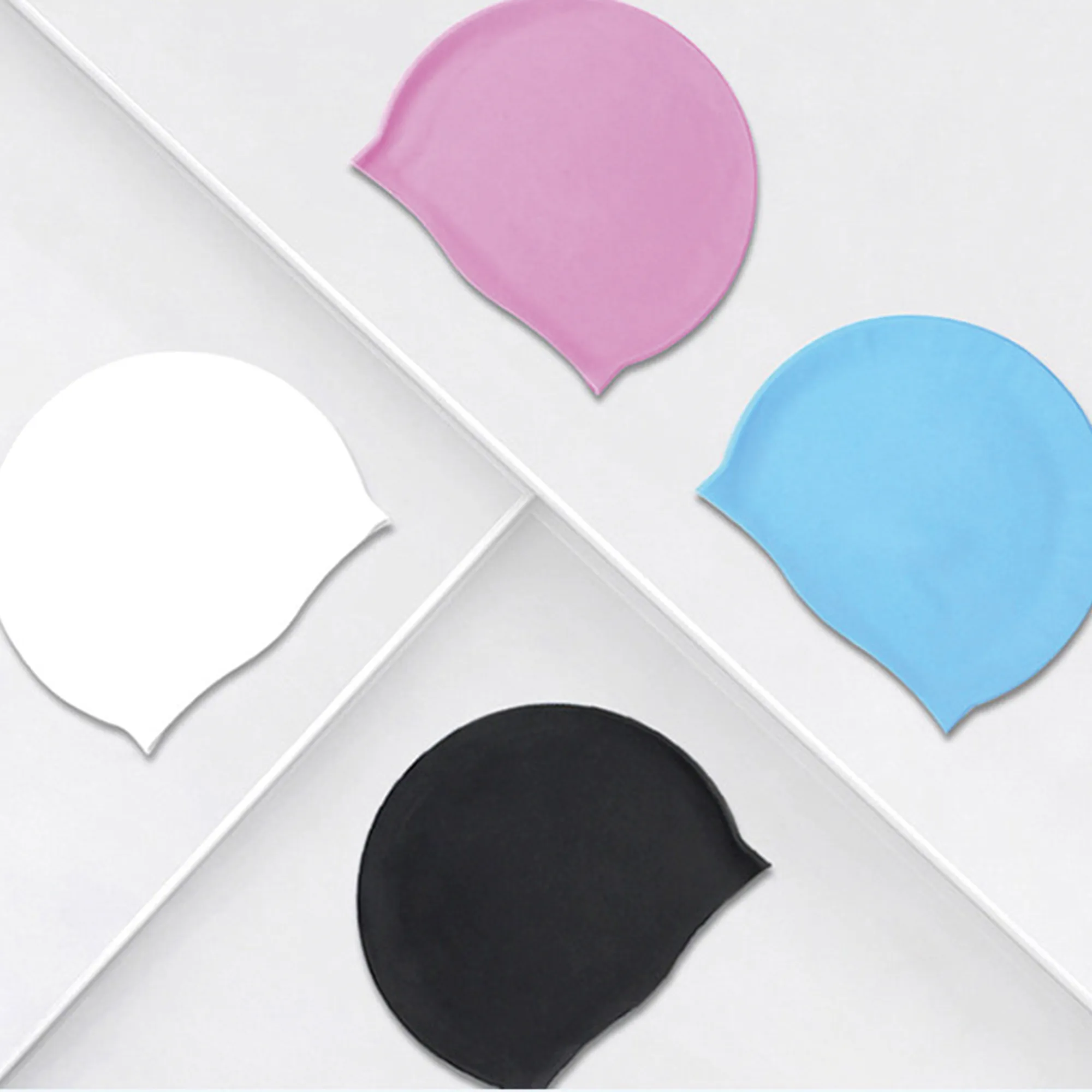 Elastic Silicone Professional Swim Cap 4