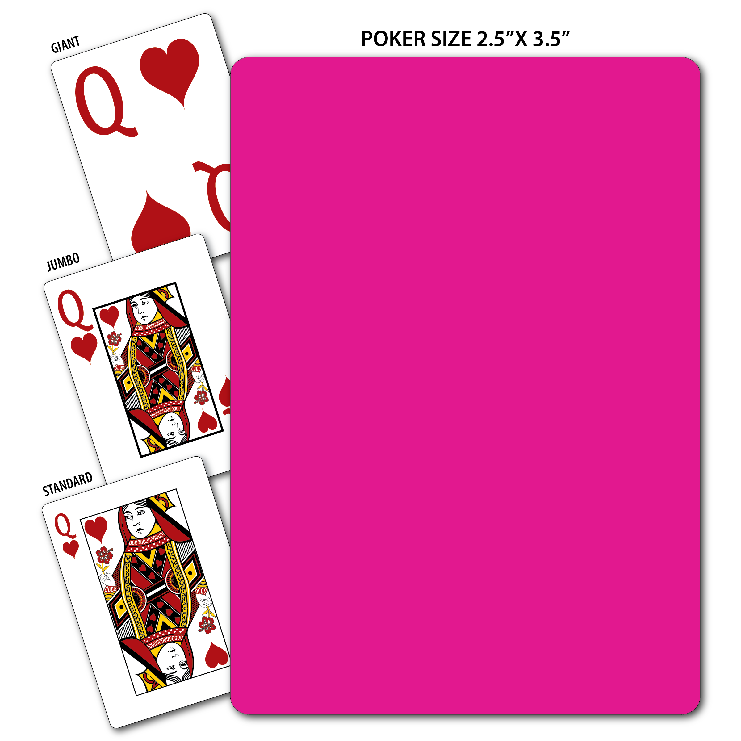 Solid Back Fuchsia Poker Size Playing Cards 4