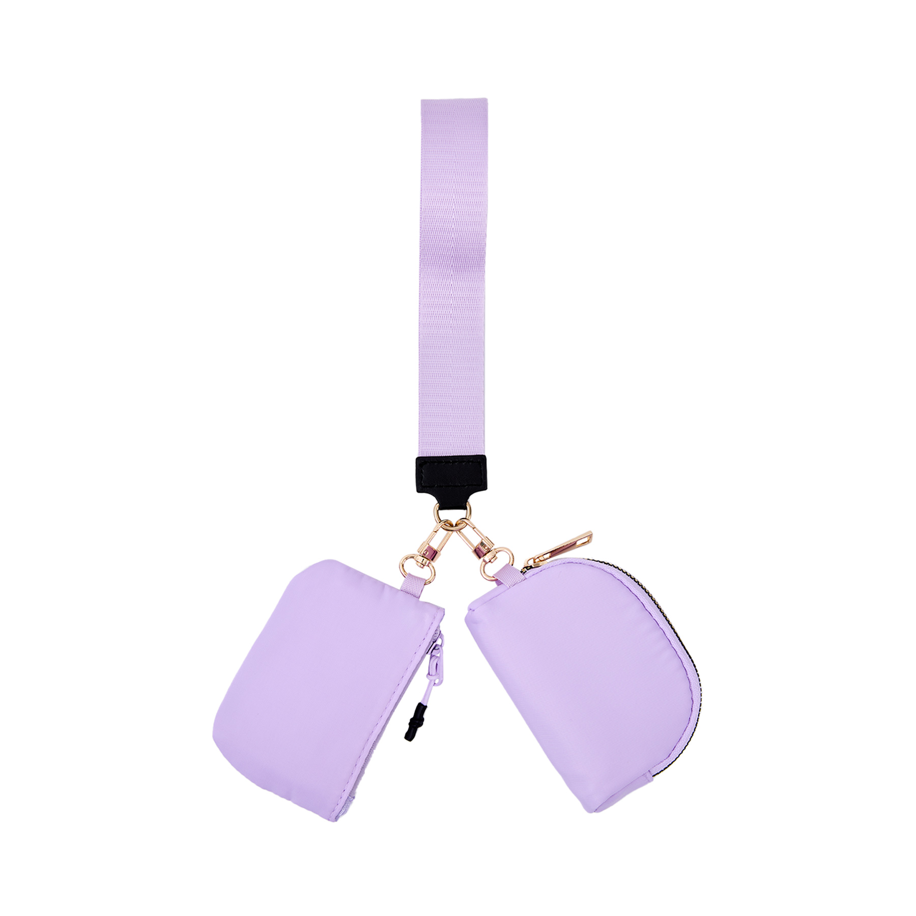 Dual Pouch Wristlet Keychain Lanyard 9