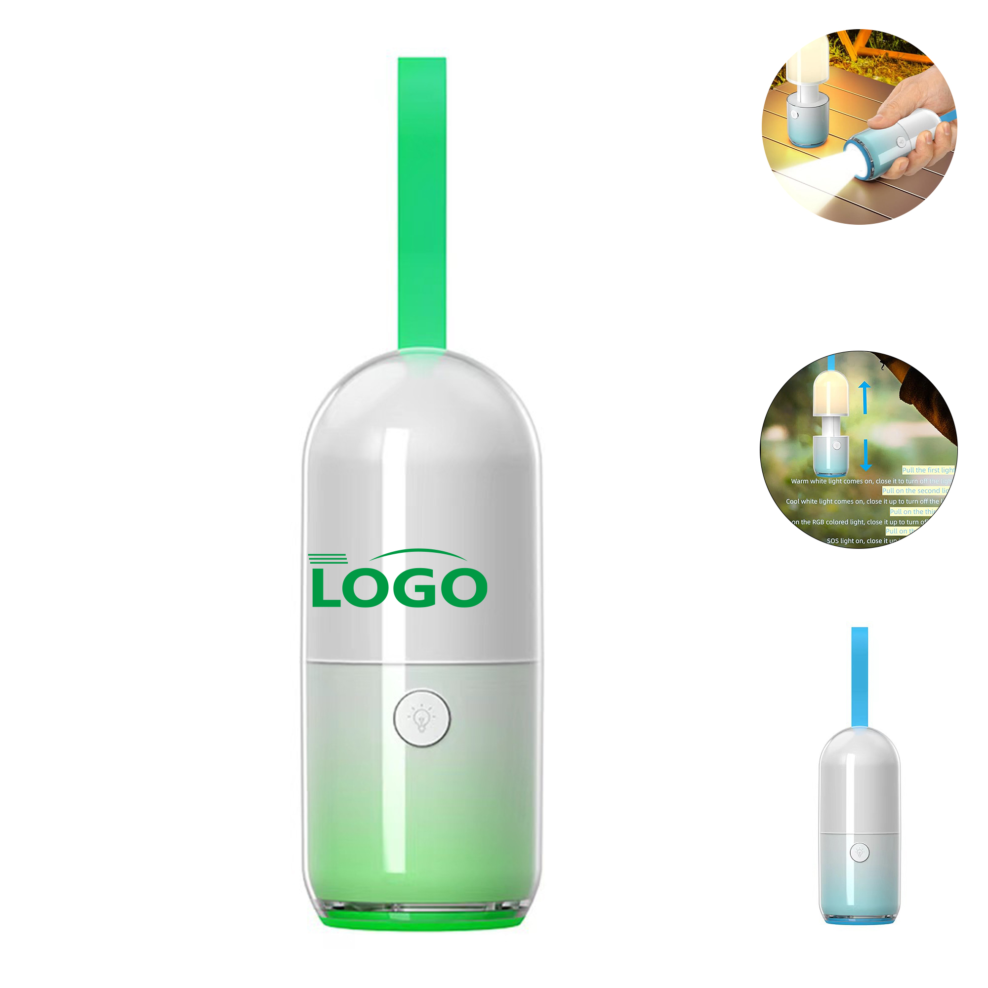 Portable Night Light and Lantern, 3 Lighting Options 3