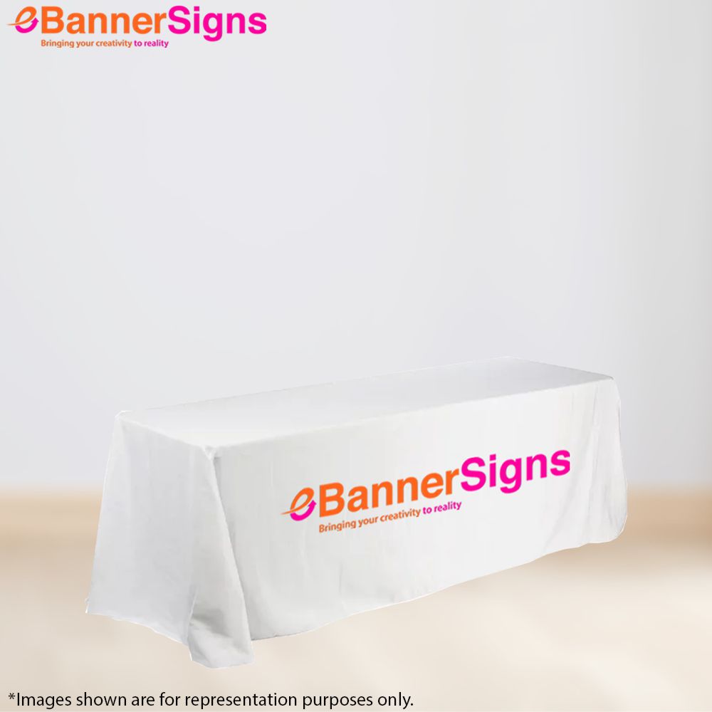 Premium White Table Covers (4-Sided Closed Back) 2