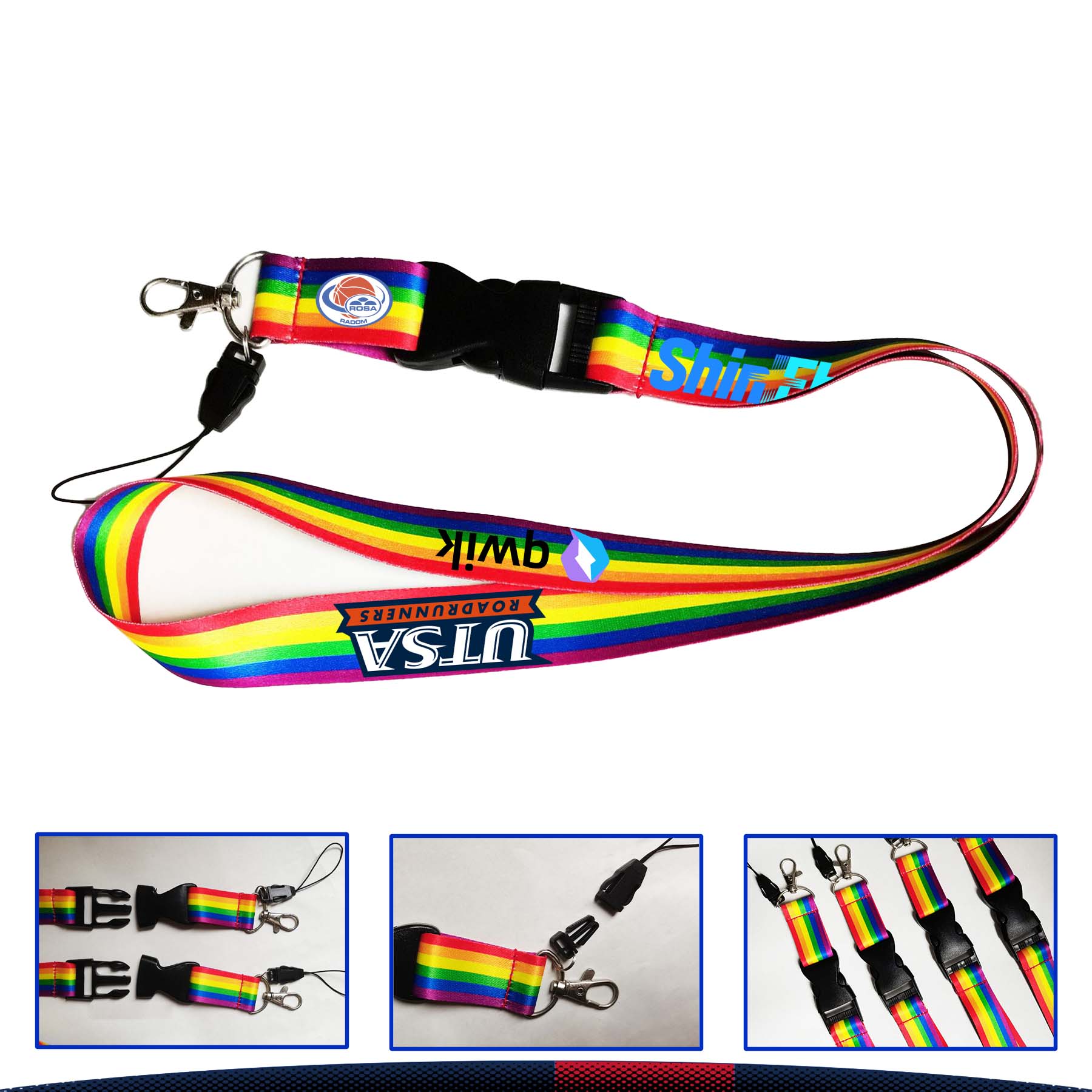 Rainbow Print Lanyard 1