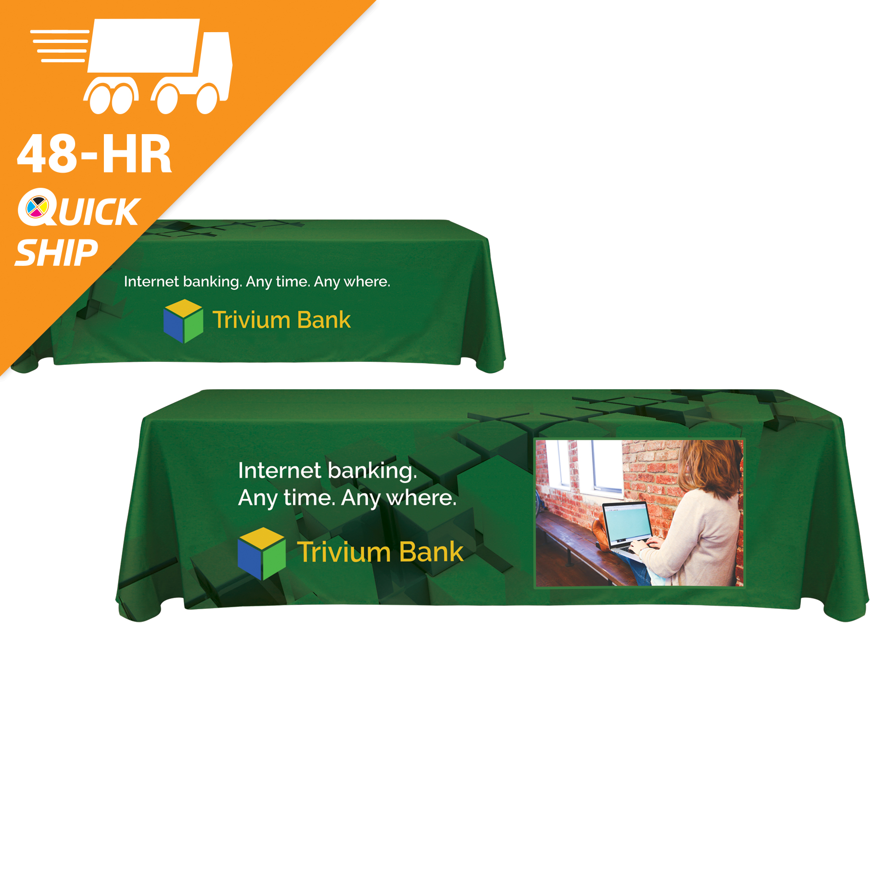 48 - Hour 8' Custom Throw Style Table Cover 10