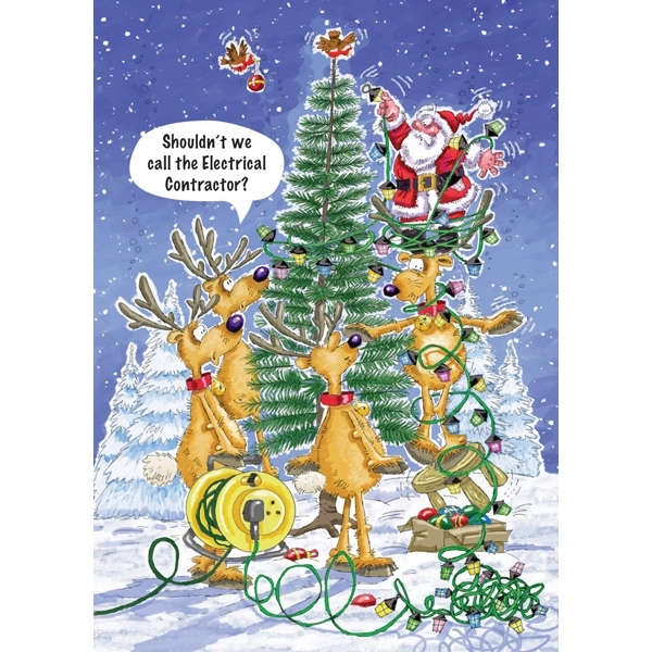 Holiday Light-up Electrical Contractor Cards 1