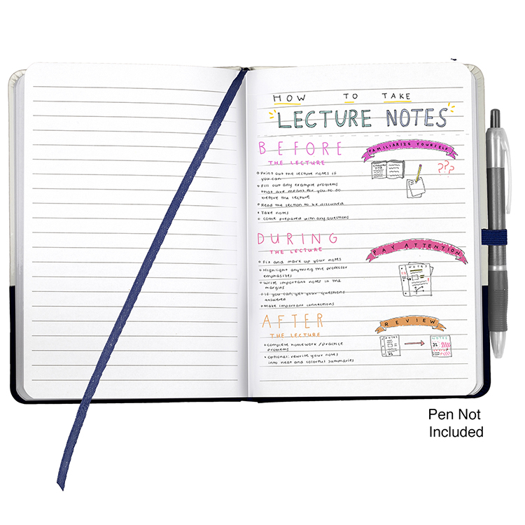"Capitola" Notepad Notebook with Pen Loop 10