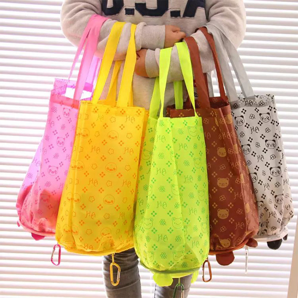 cute design Multifunctional foldable reusable shopping bag 2