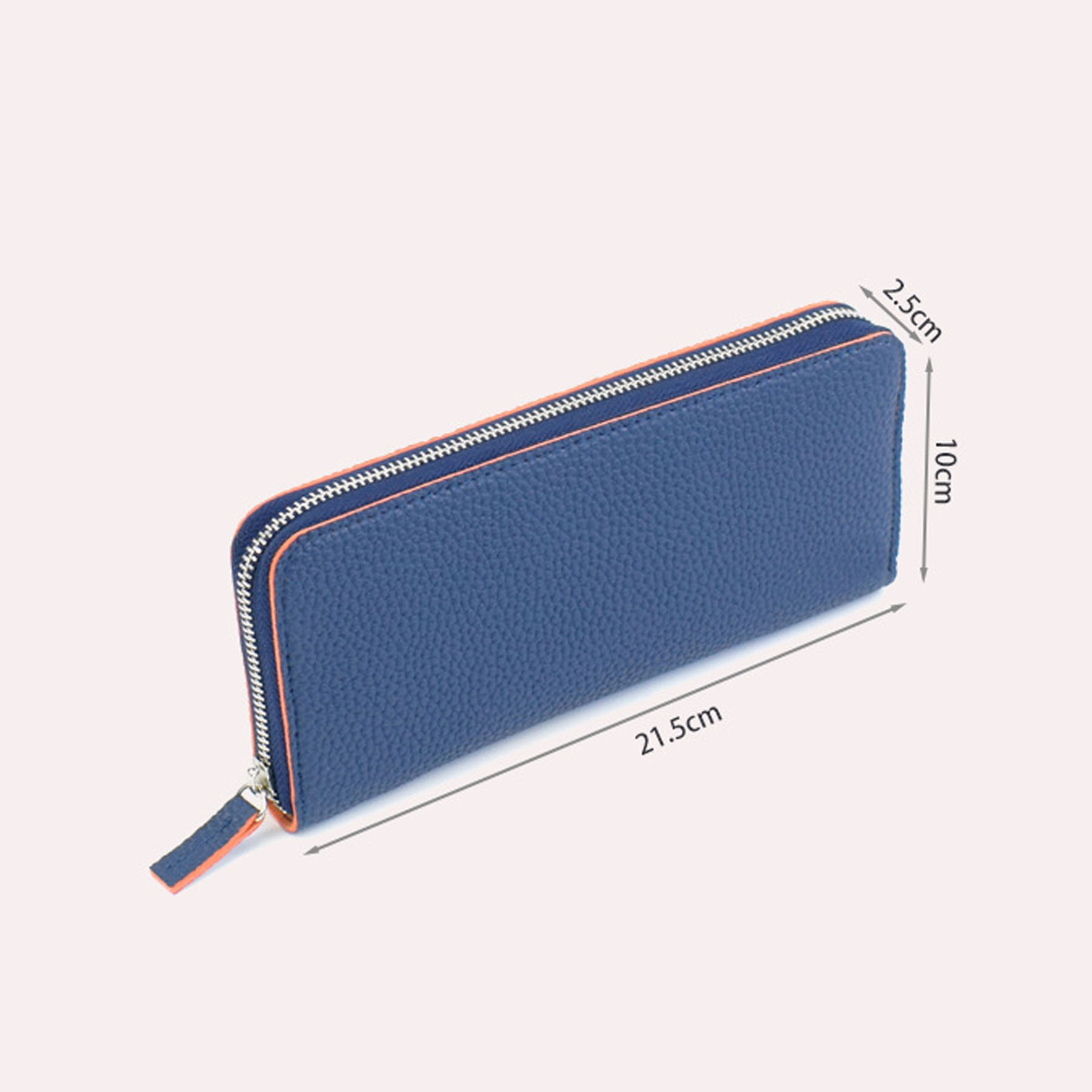 Women's Small PU Leather Wallet with Zipper 2
