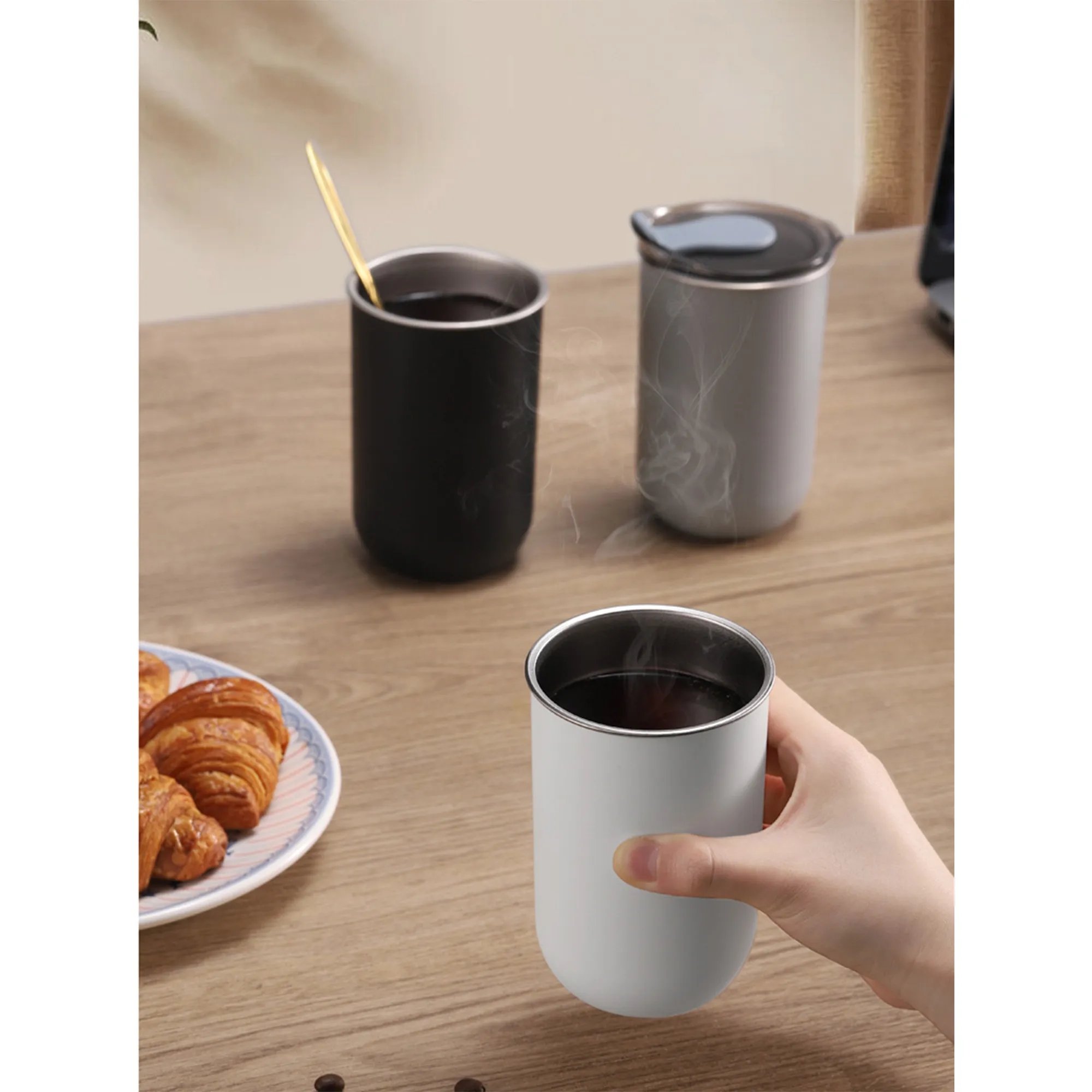 10 oz Mini Dual-Layer Coffee & Straw Cup 2