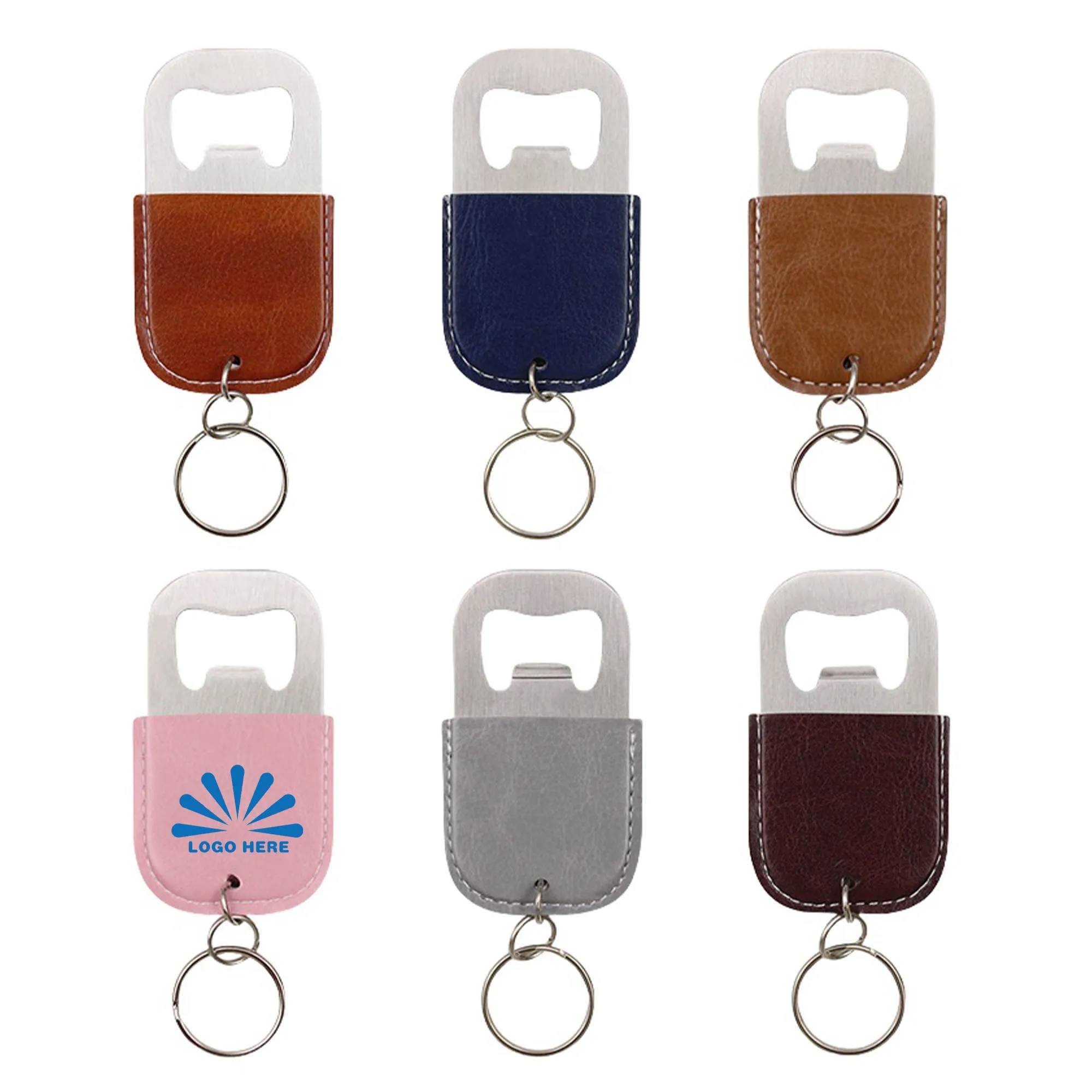 Leather Bottle Opener Keychain 2