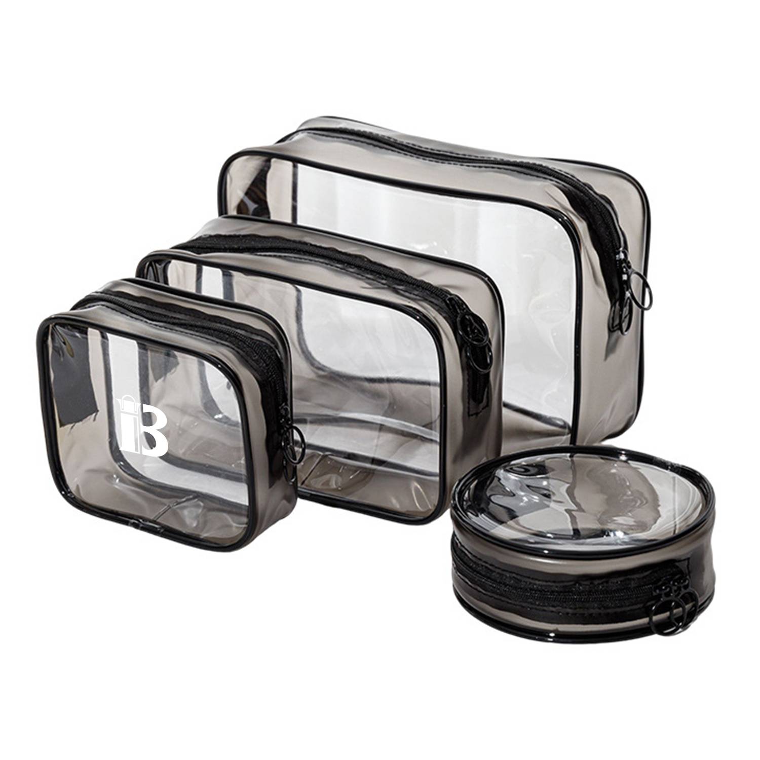 Transparent Travel Makeup Bag Set
