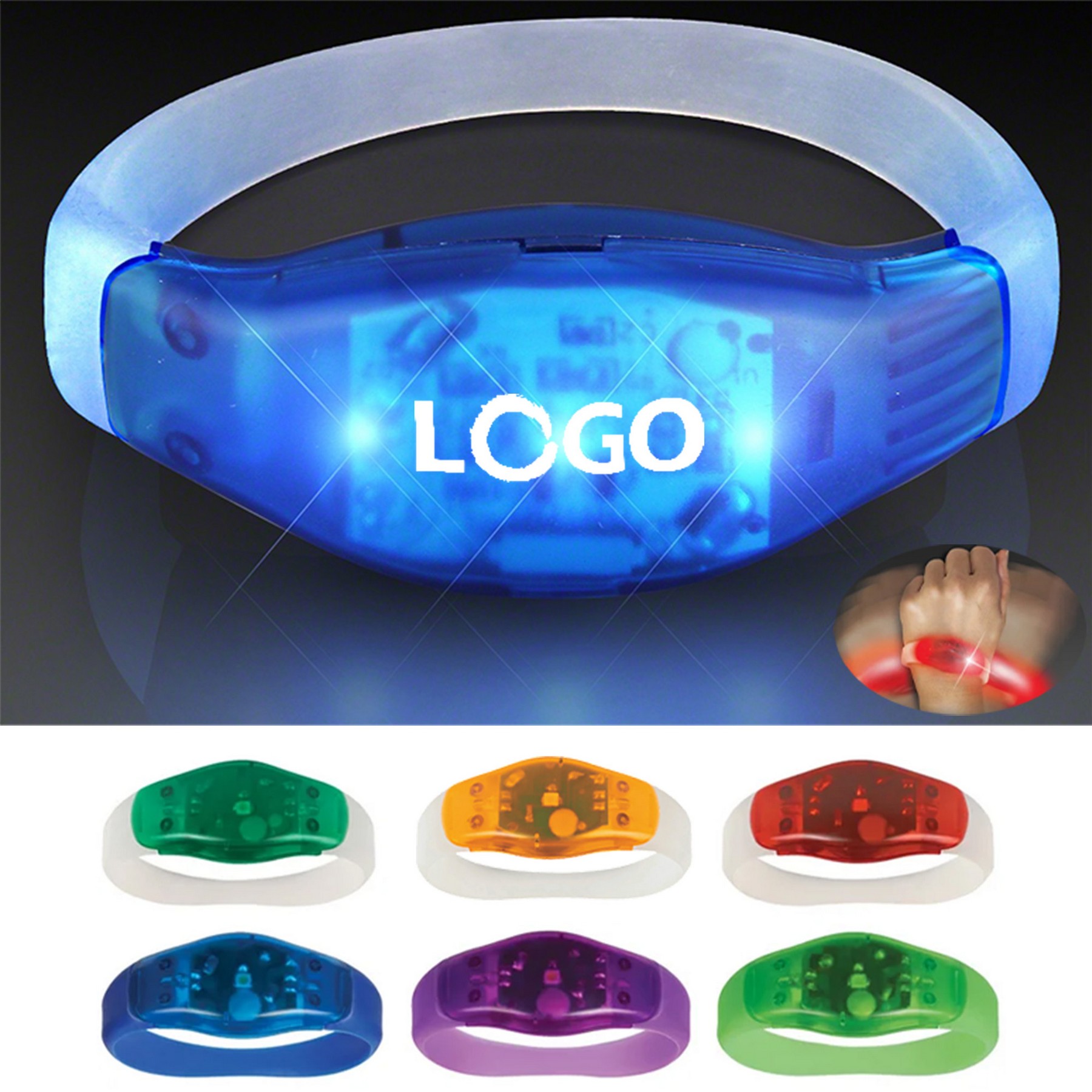 Custom Led Light Up Flashing Bracelets