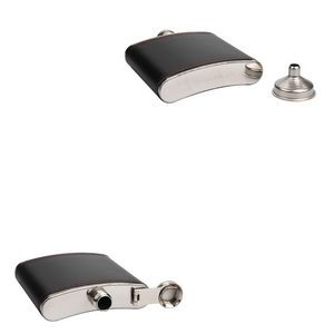 Sleek Black 8oz Stainless Steel Flask 8
