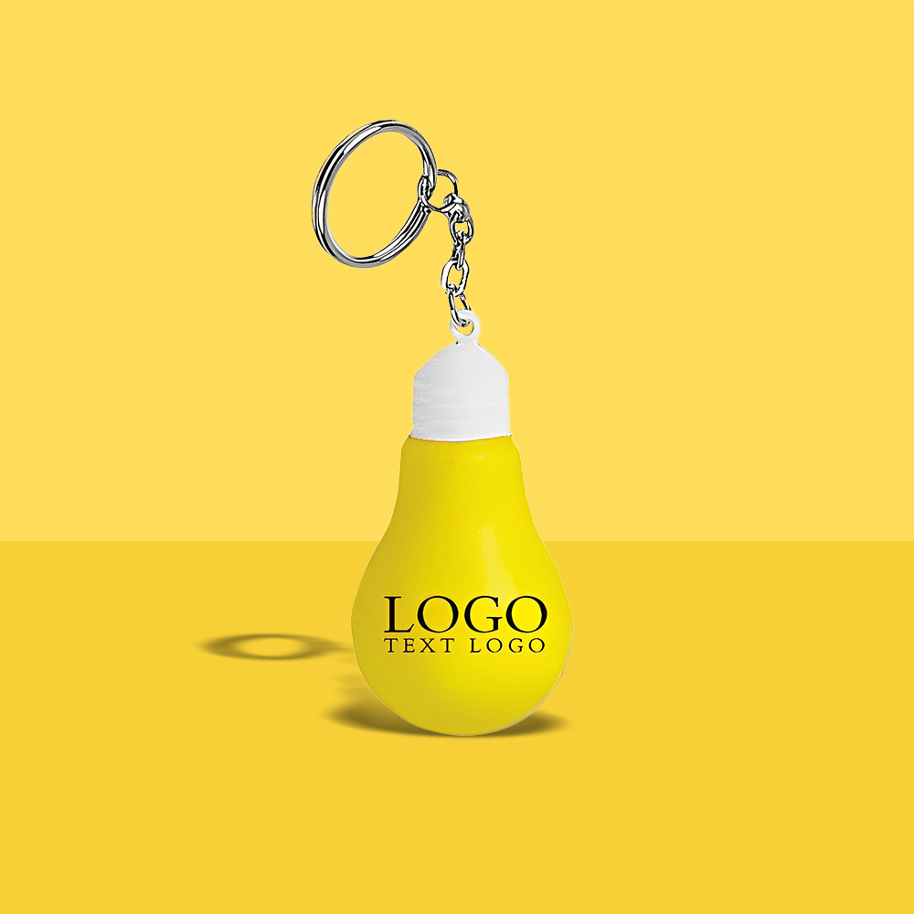 Lightbulb Shaped Stress Relief Keychain 1