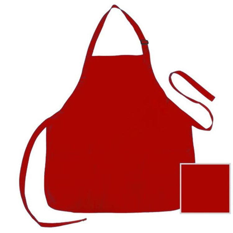 Aprons - Red 3 Pockets Poly-Cotton 2