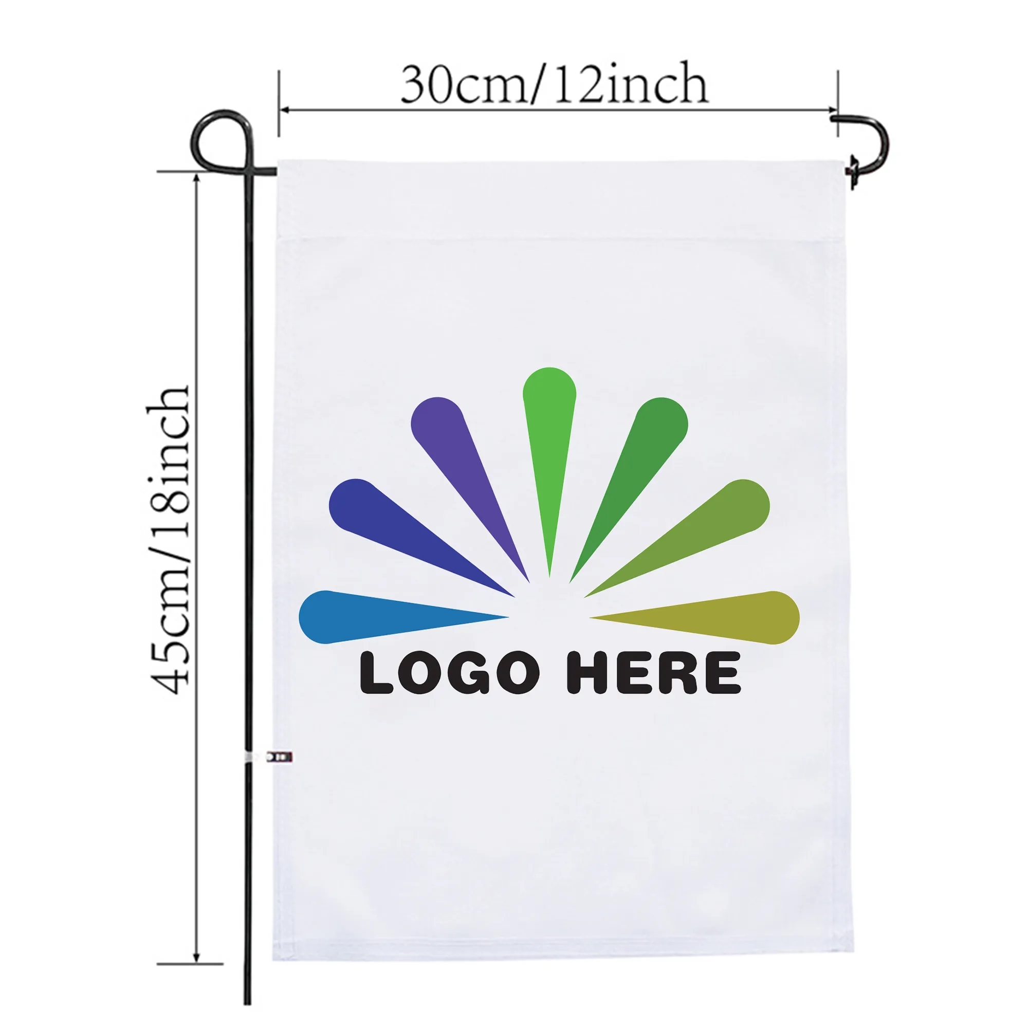 12" x 18" Garden Flags With Stake 2