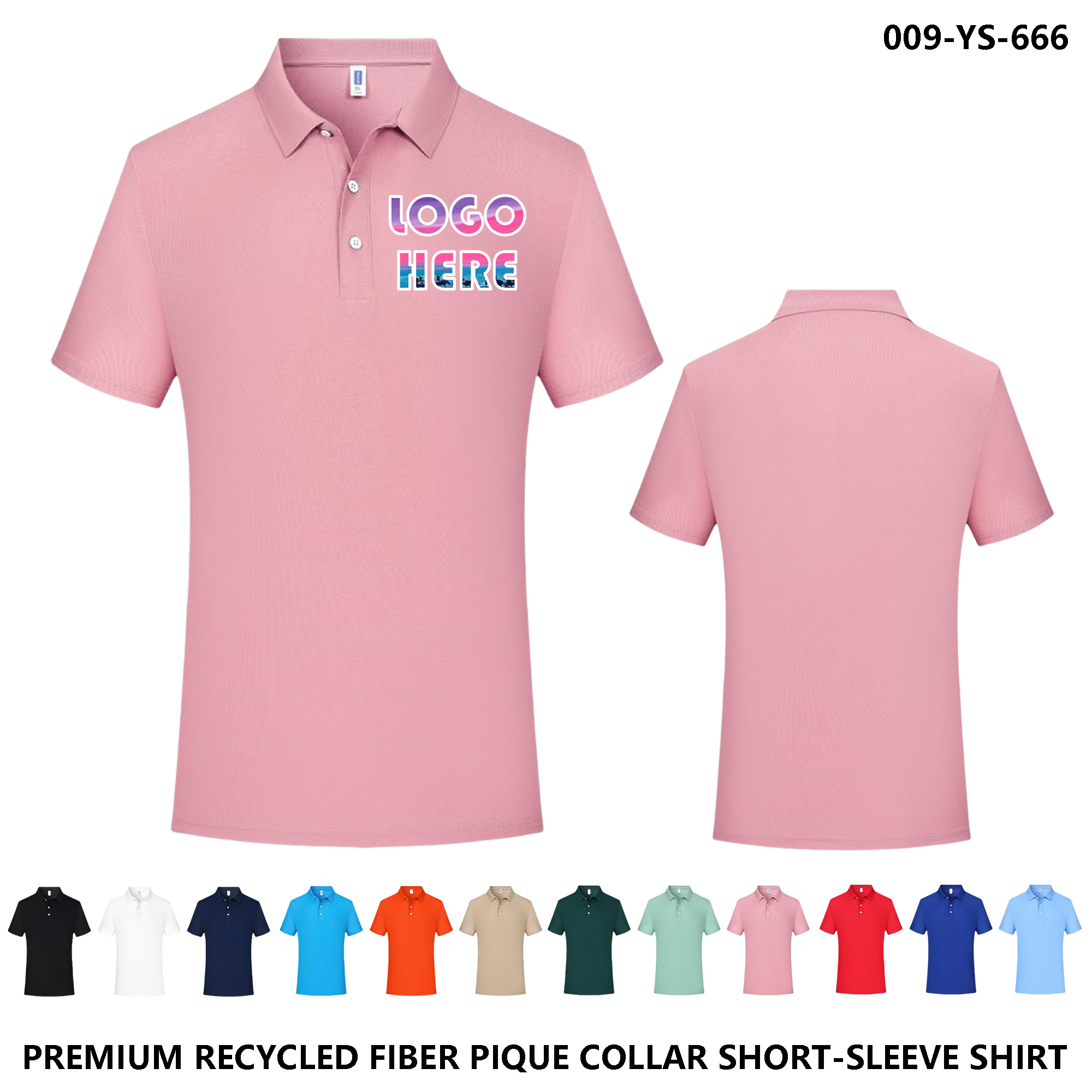 Regenerated Fiber Unisex Short Sleeve Polo ?C Moisture-Wicking & Breathable 2