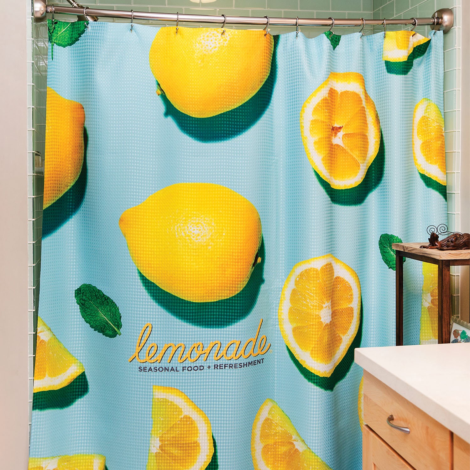 Waffle Weave Shower Curtain 3
