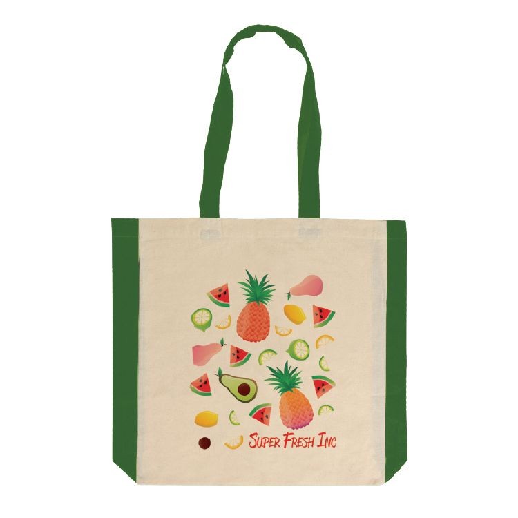 Side Color Cotton Tote 15