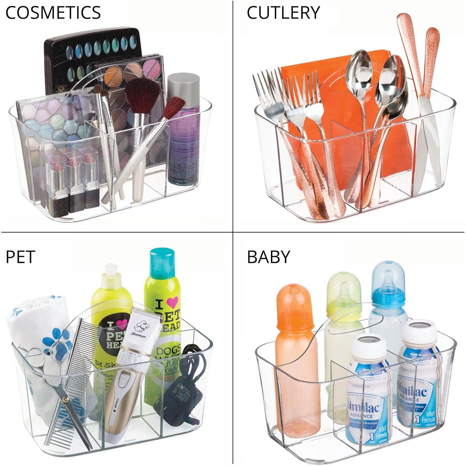 Plastic Portable Craft Storage Organizer Caddy Tote 5