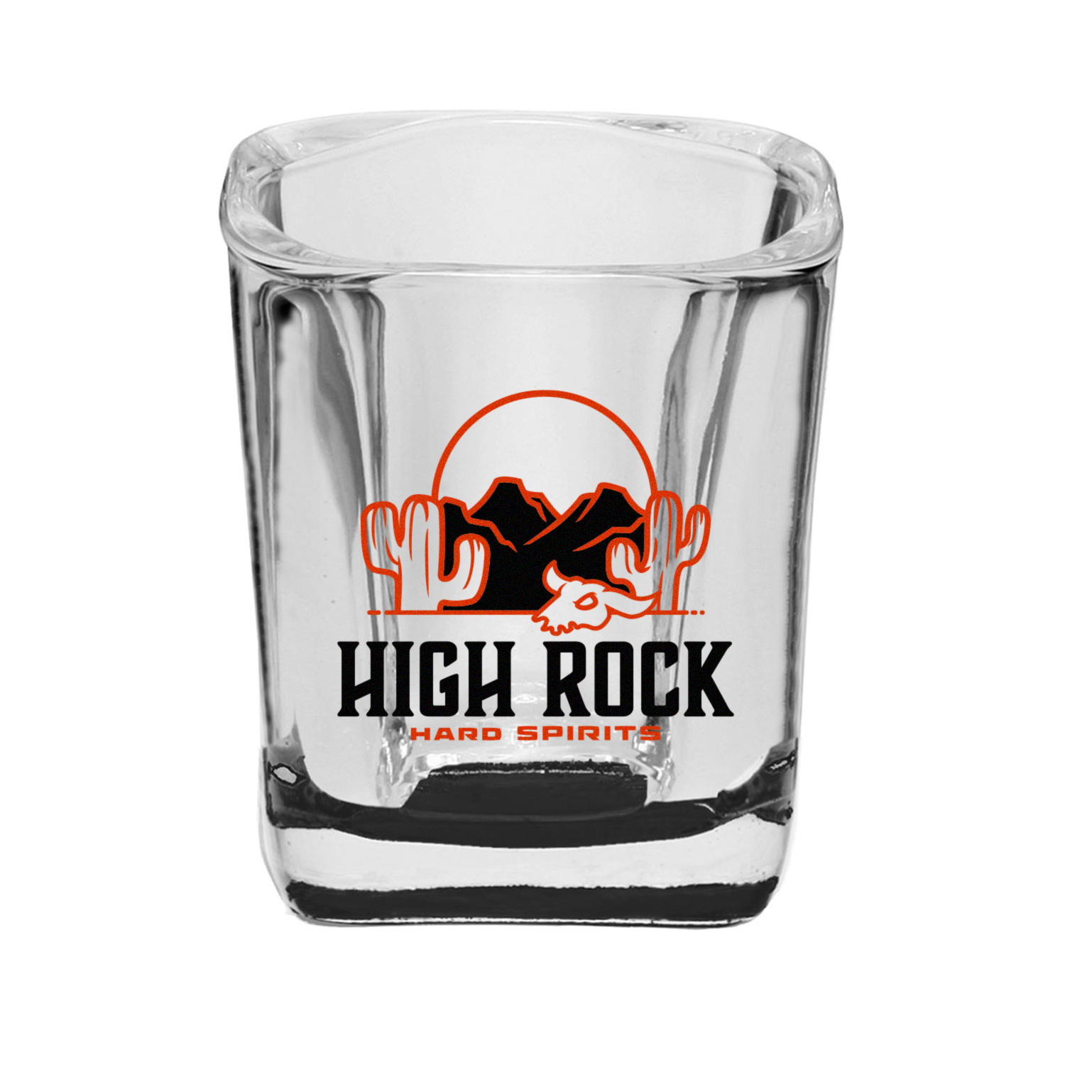 2 oz. Rounded Square Shot Glass (2 Color Imprint) 7