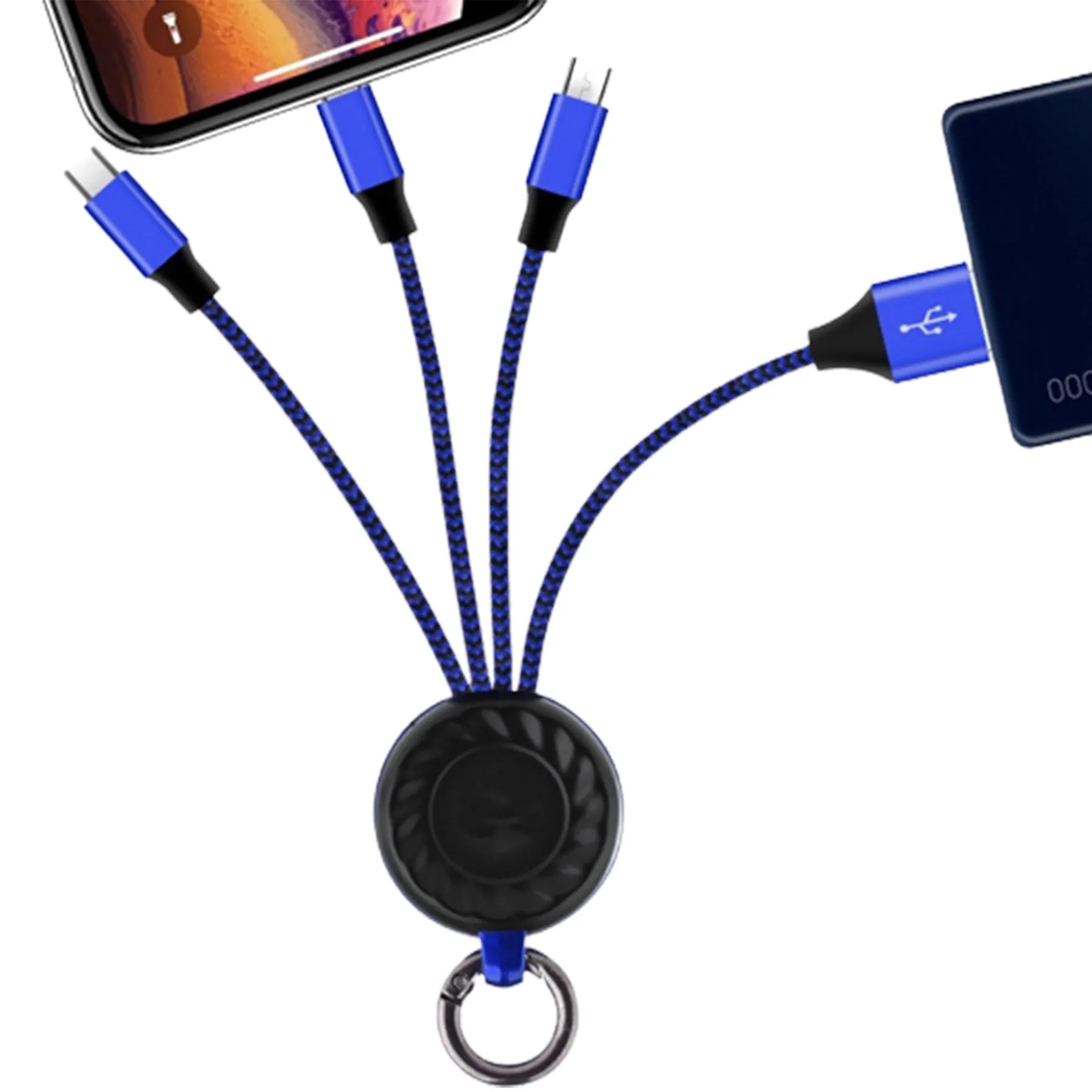 4.72 Inch 3 In 1 Charging Cable Keychain 4