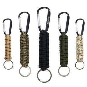 Handmade Emergency Paracord Rope Key Chain With Carabiner 9