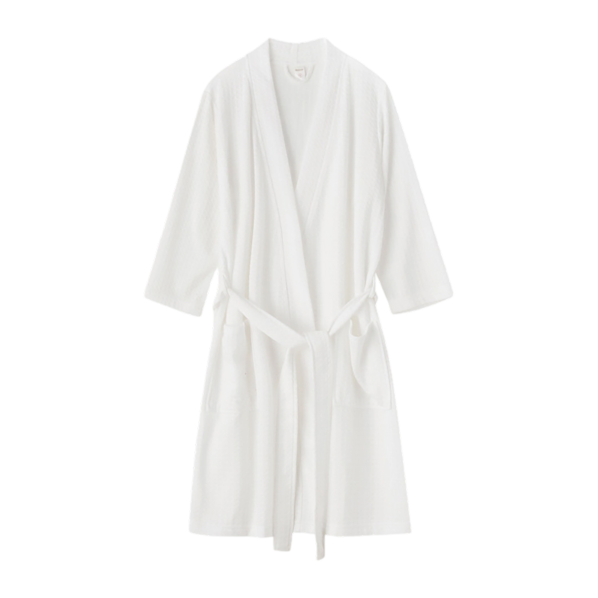 Cotton Waffle Kimono Style Bathrobe Lightweight Design 8