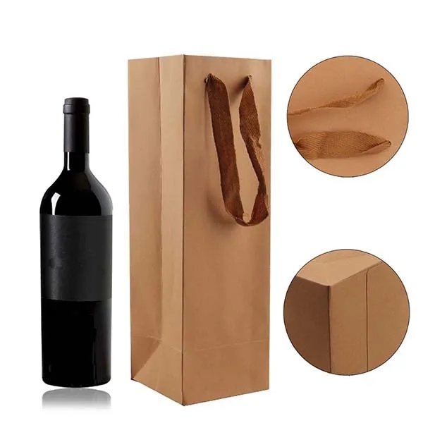 Kraft Paper Wine Bottle Gift Bags 3